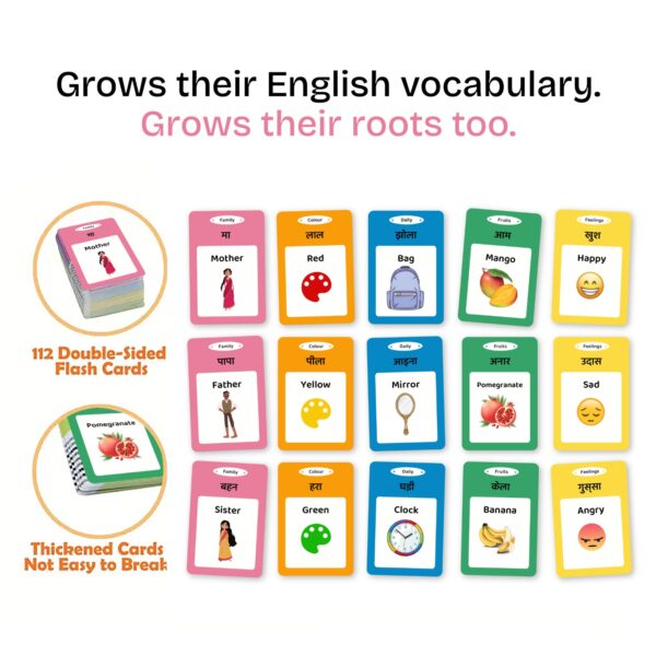 Hindi and English Talking Flashcards | Bilingual Vocabulary builder - Image 3